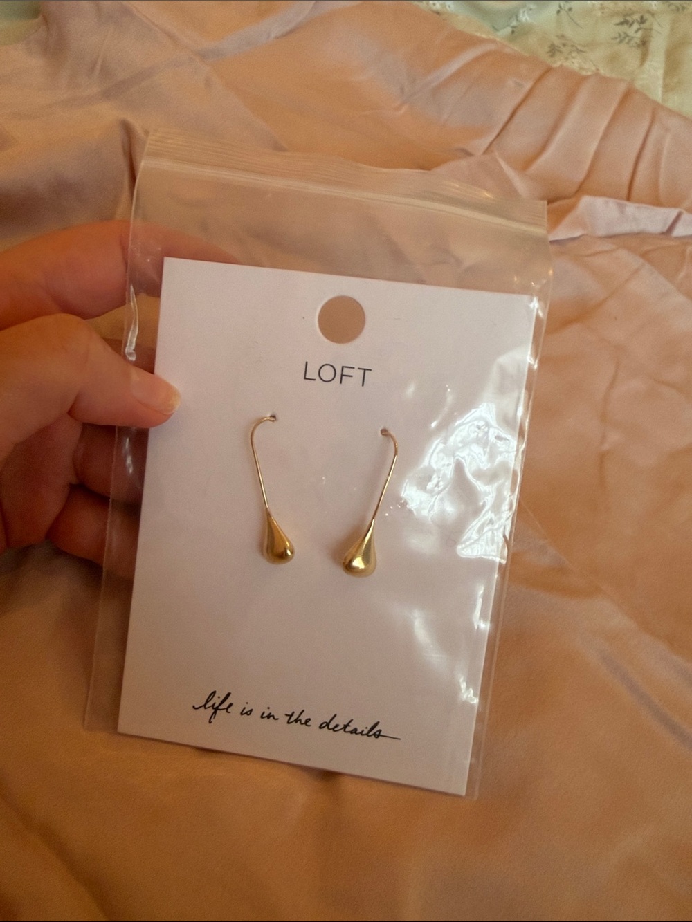LOFT Gold Teardrop Hook Earrings